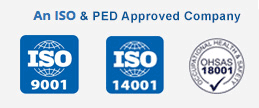 ISO and PED Approved logo